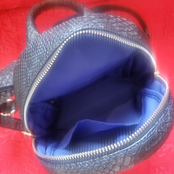 BCBGMAXAZRIA Snakeskin Blue mini backpack main image 12